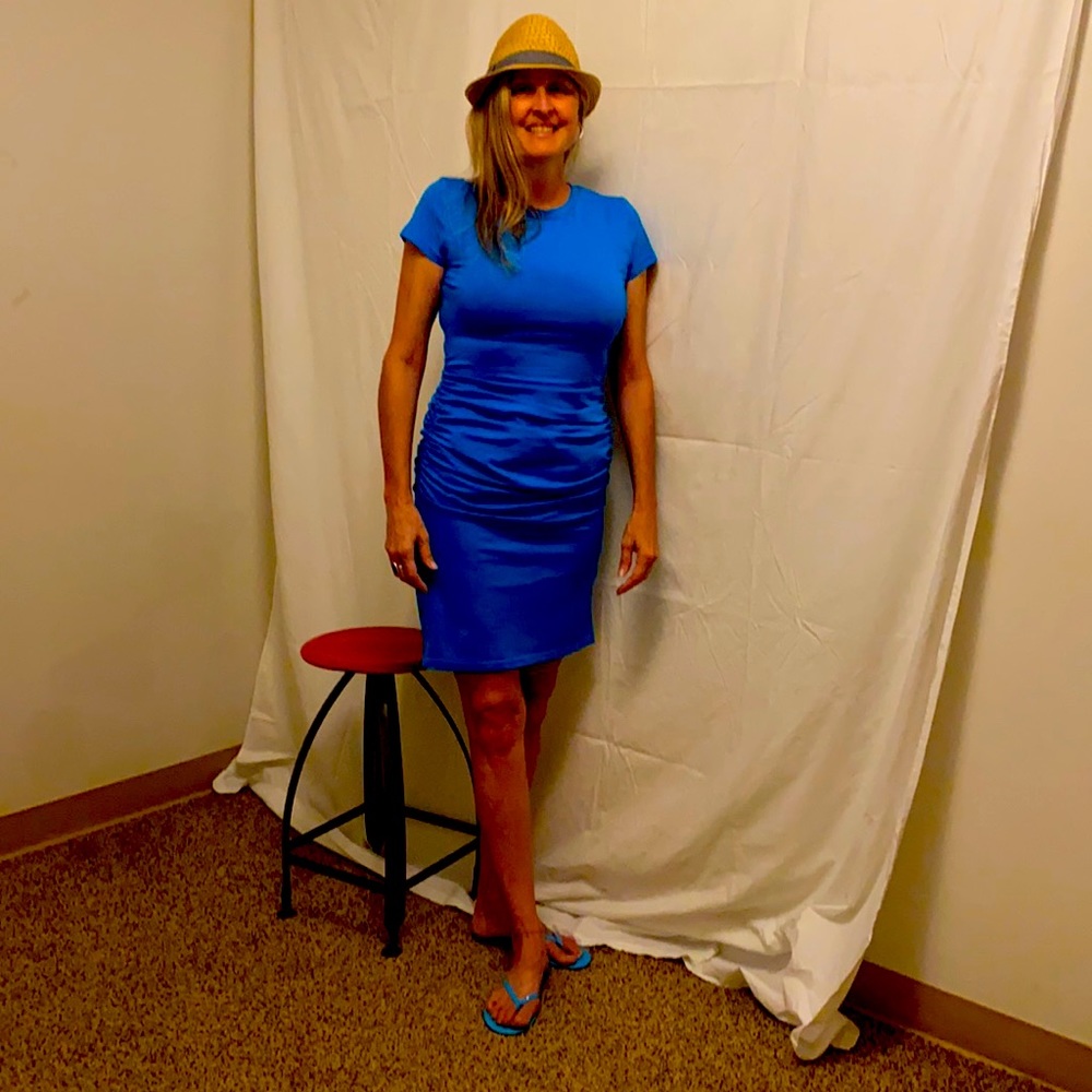 🍎 Women's Laughido Teal dress ~ M ~  3/25 🍎